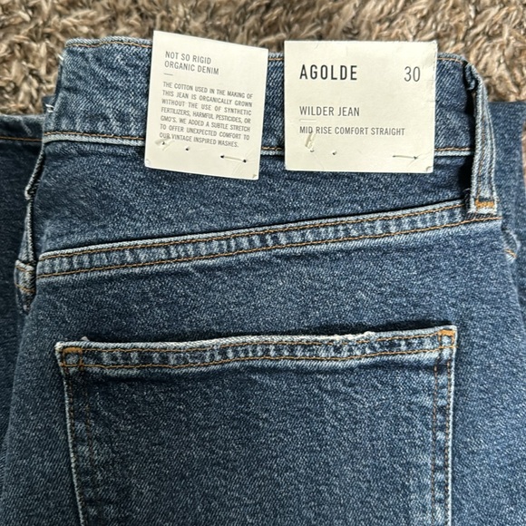 AGOLDE Wilder Mid-Rise Straight Jeans Size 30 NWT - Picture 7 of 14